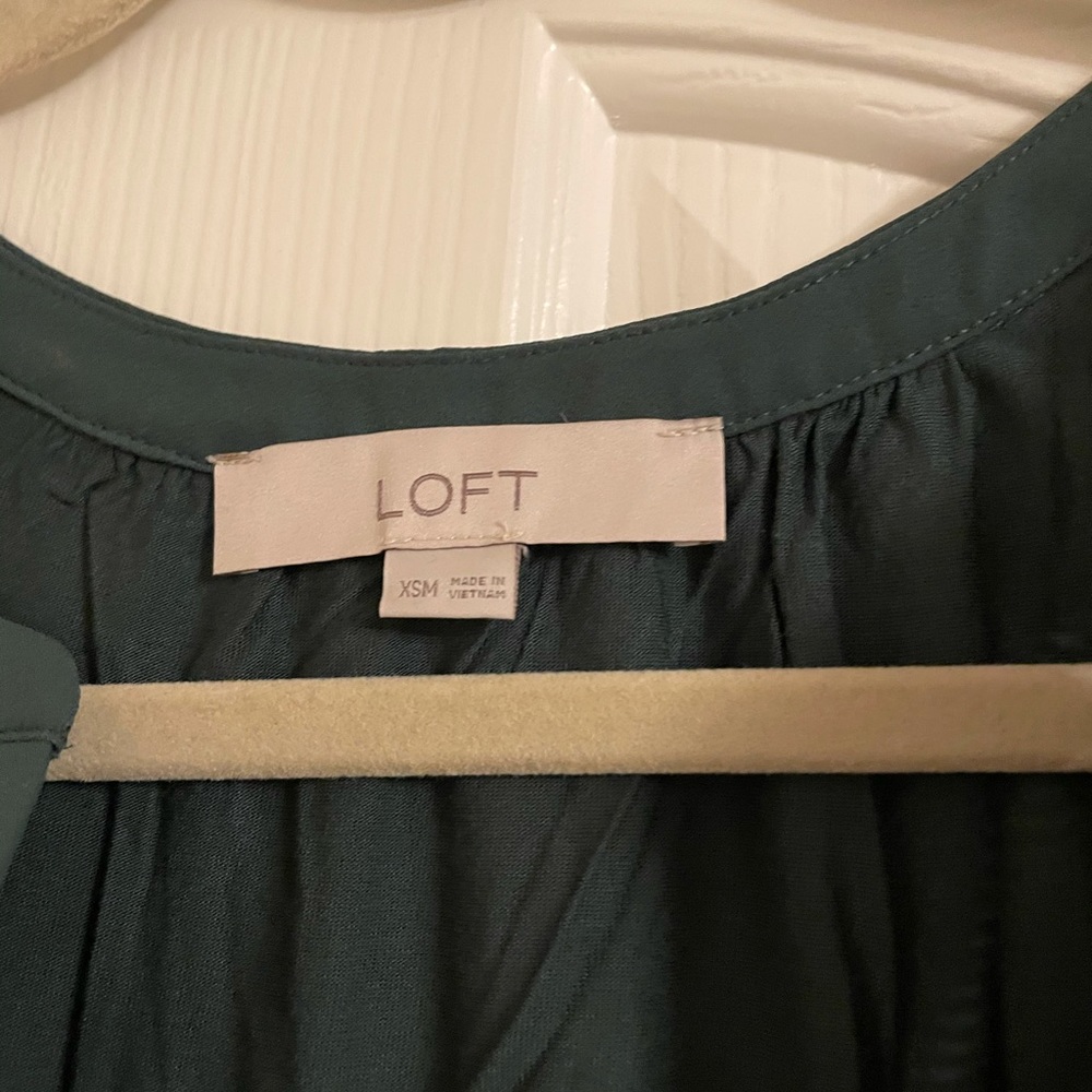 Size xs maternity loft forest green blouse